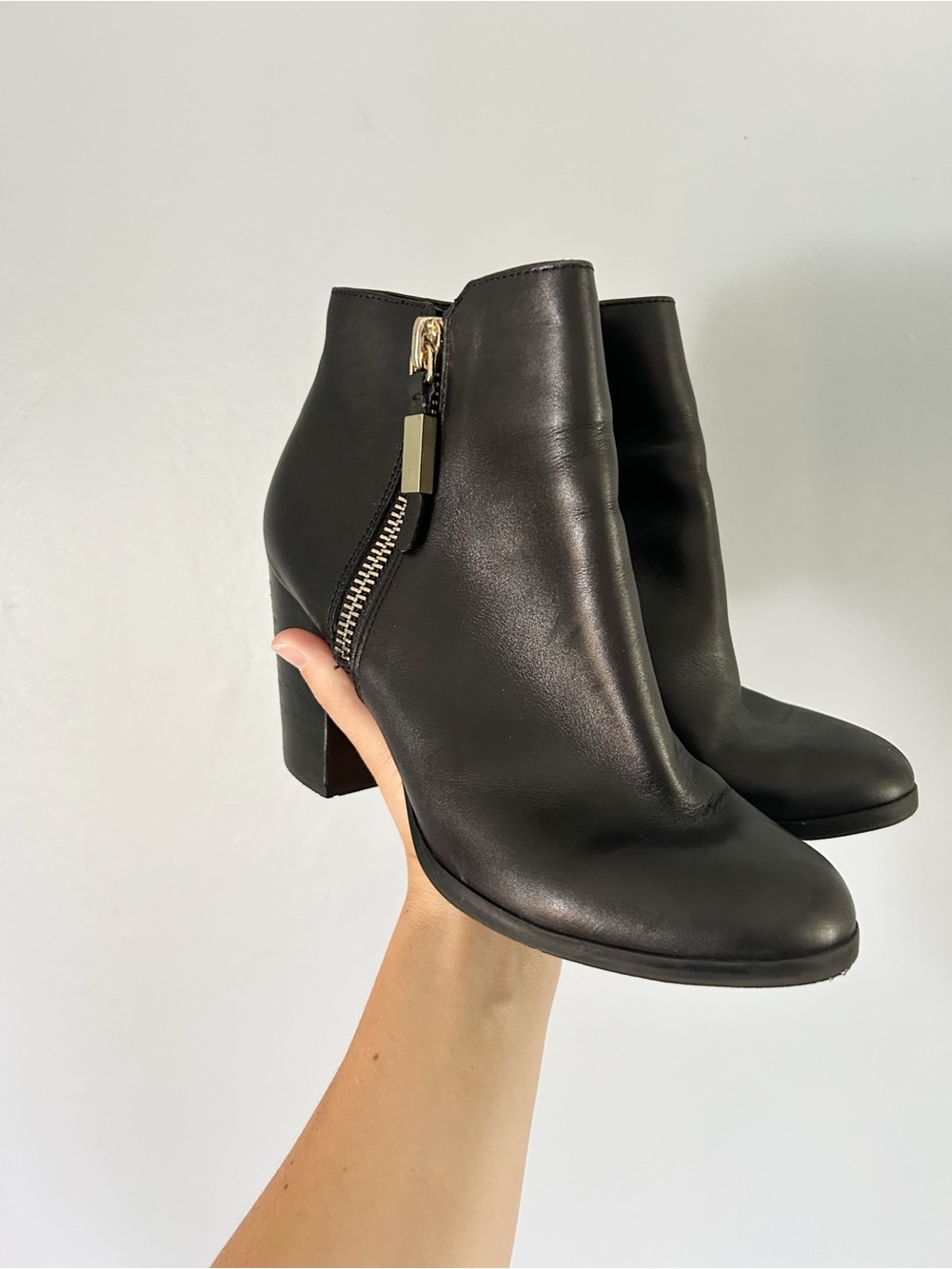 Aldo • Black Ankle Booties with Side Zip